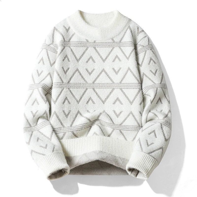 AutumnWinter Mens High Quality Plush Thick Fashion Comfortable Warm Casual Long Sleeve Round Neck Underwear w240824