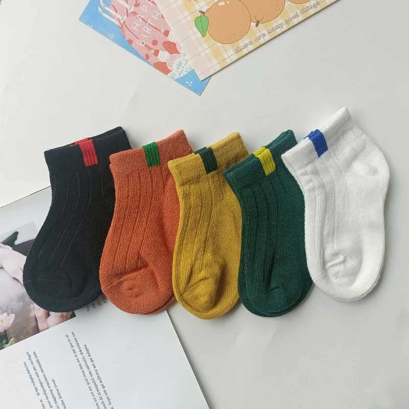 5 Pairs/Lot Childrens Short Socks Boys and Girls Thin and High-quality Cotton Socks Breathable and Sweat Absorbing Baby Socks X2503221