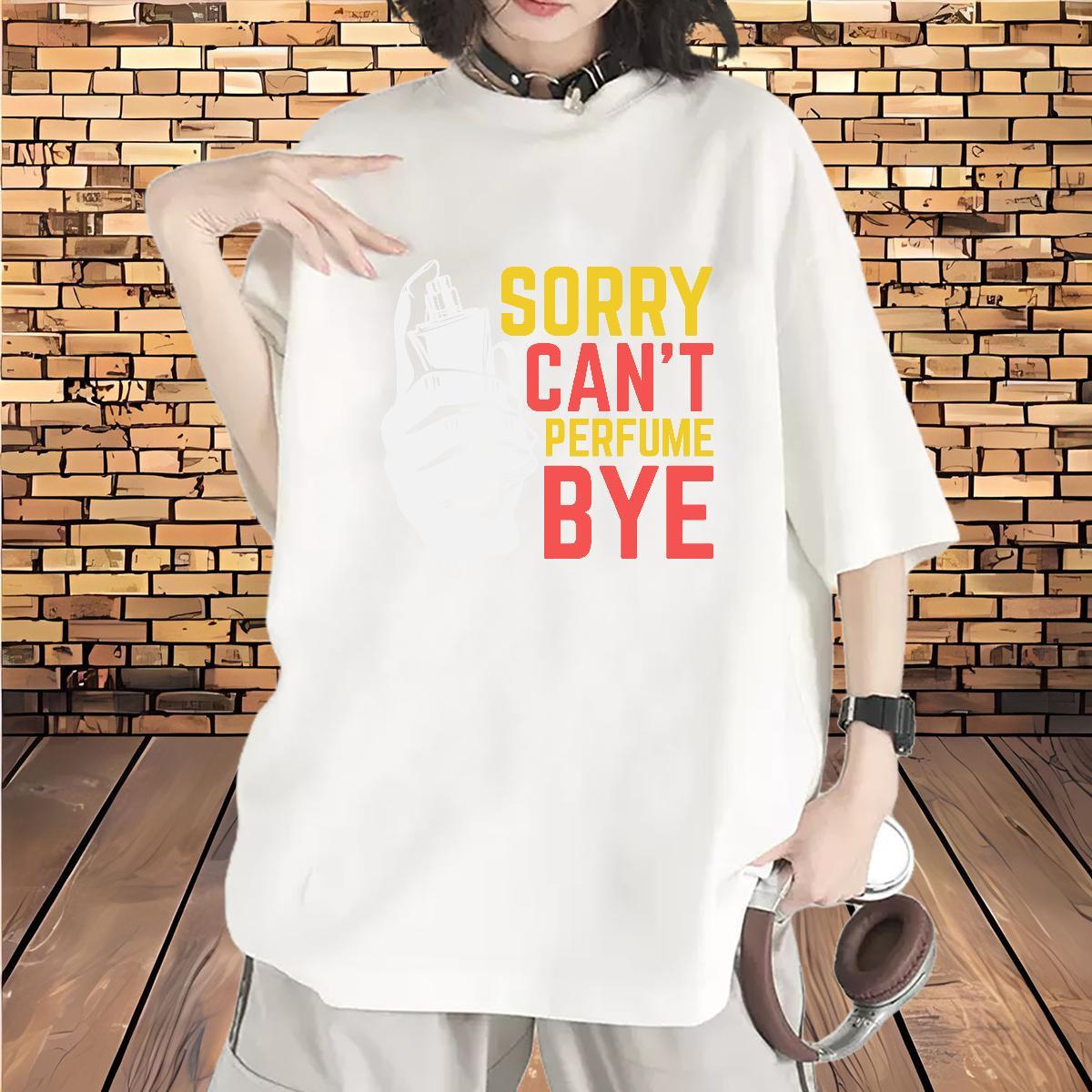 Free Shipping Womens Tshirts 230g Cotton prefume Sports Casual T-Shirts for Women Breathable Crew Neck Cartoon Printing L-4XL Tees Shirts