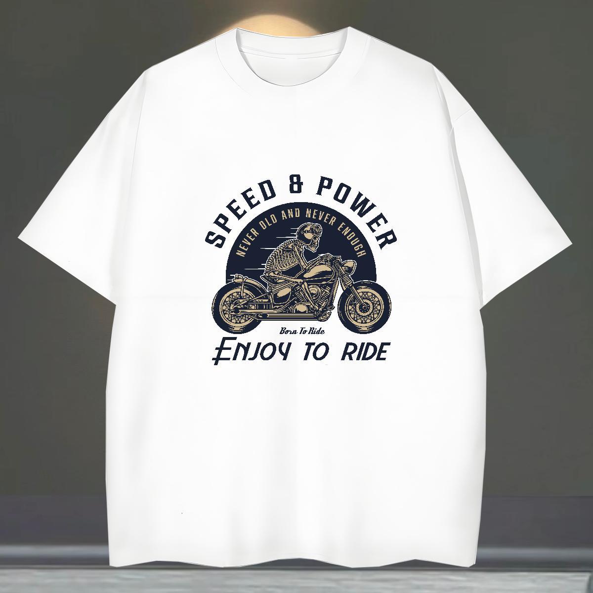 Wholesale T shirt 230g Cotton skull Hip Hop Street DIY Logo Oversized Breathable Crew Neck Men Tops Tees Free Shipping Tops Shirt