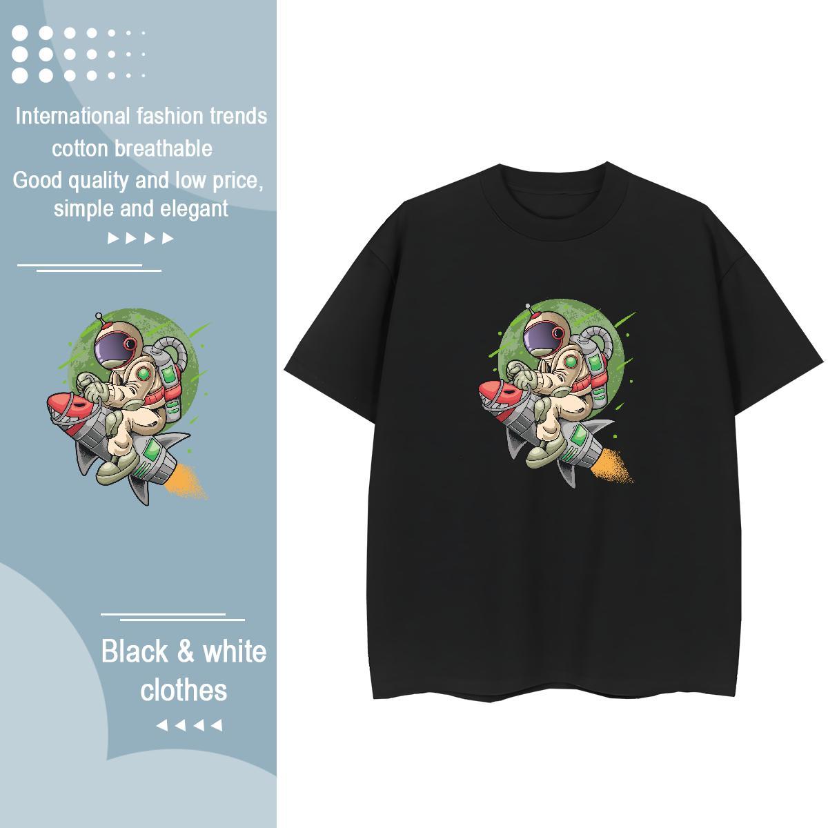 Unisex Couples T Shirts 230g Pure Cotton universe Summer Casual T Shirts Women Breathable Custom Print Oversized Tee Shirt