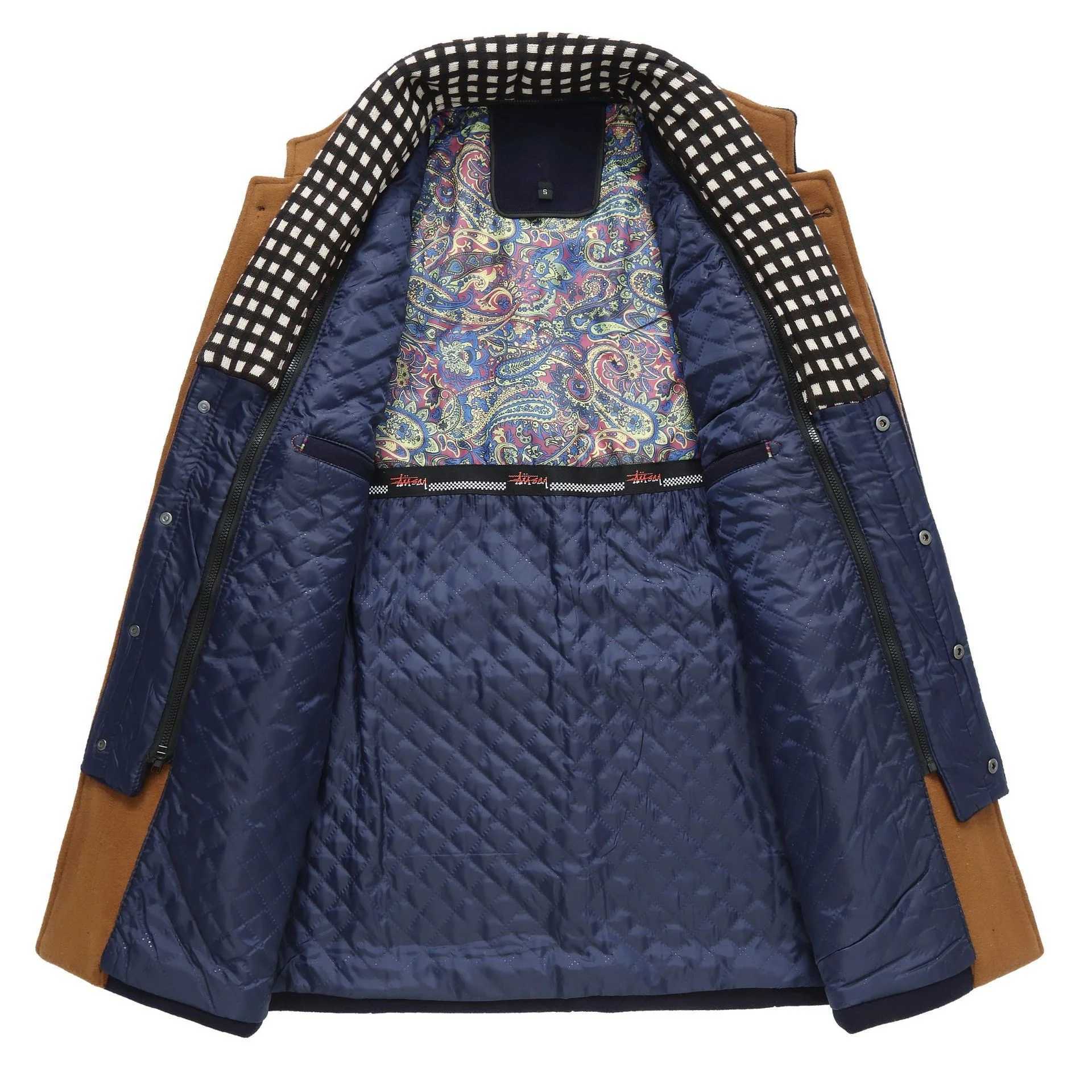 Fashion Mens Wool jacket Classic Double-Breasted Wool-Blend Peacoat Casual Woolen Windbreaker Coat for MaleXJ240822