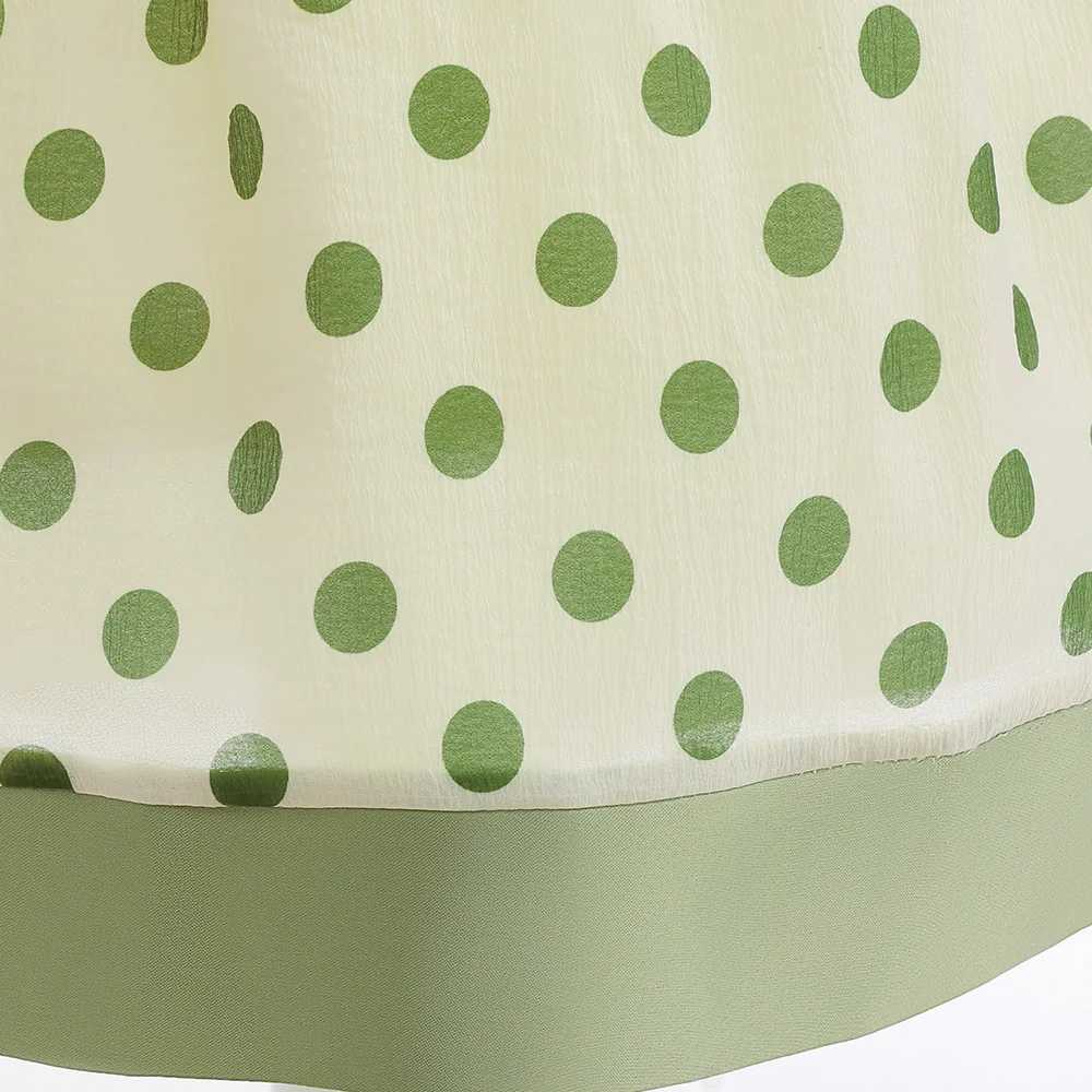 2 girls polka dot princess dresses childrens fluffy summer princess dresses birthday gifts girls bow evening dresses childrens new clothes W240823