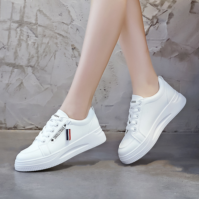 Ddmysports Large Spring New Little White Female Student Running Board Flat Bottom Casual Shoes OUTDOOR
