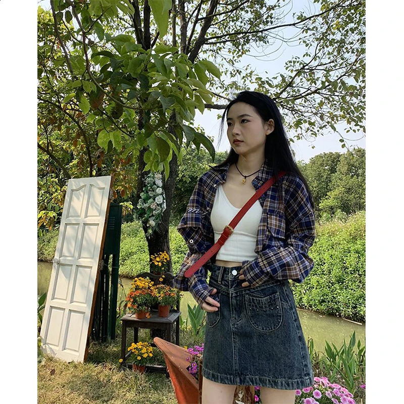MEXZT S-3XL Harajuku plain weave shirt for women oversized detachable long sleeved shirt streetwear Korean embroidery patch style 240822