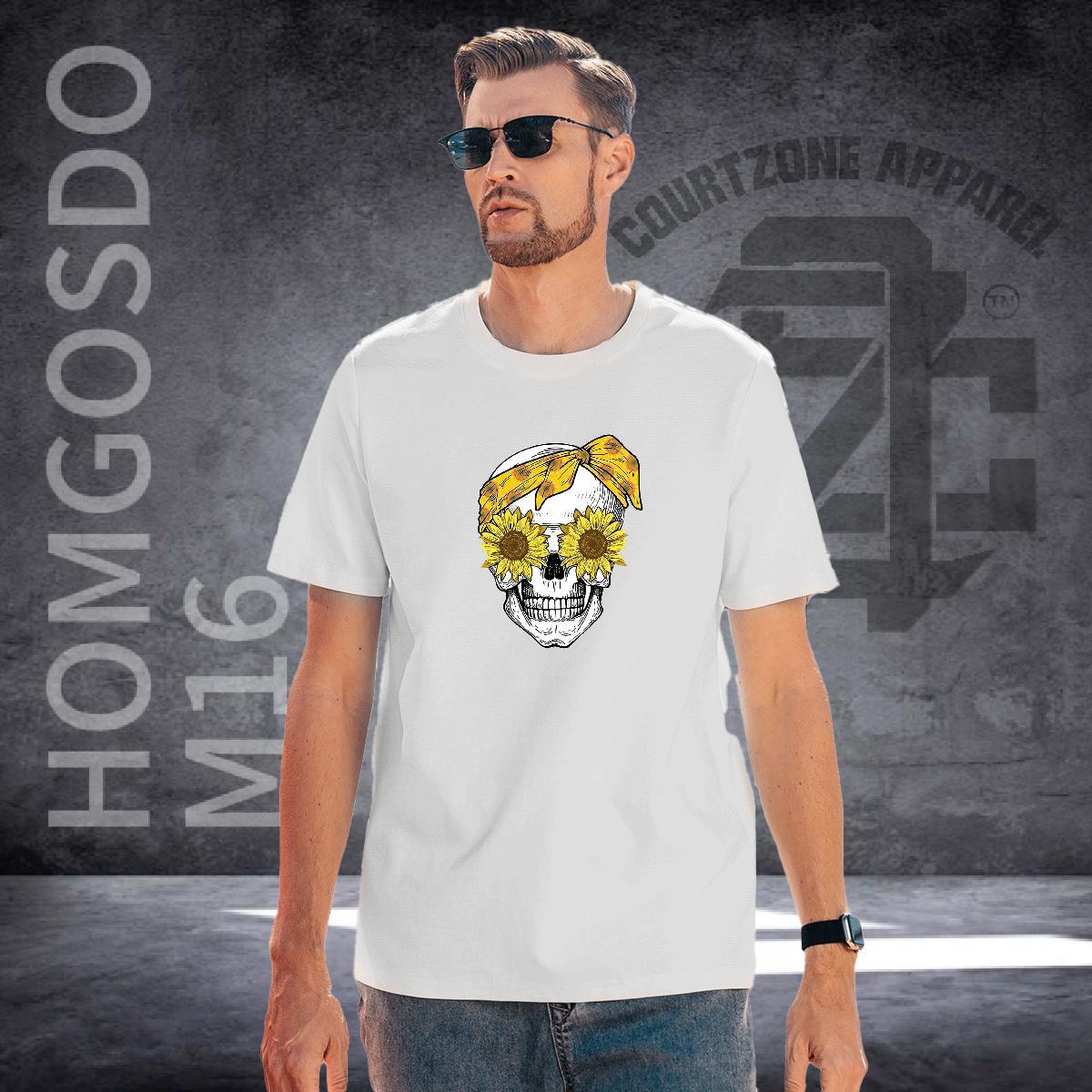 Soft Man T Shirts 230g 100% Cotton skull Hip Hop Custom Anime Pure Cotton Tshirt for Man Woman Classic Wear