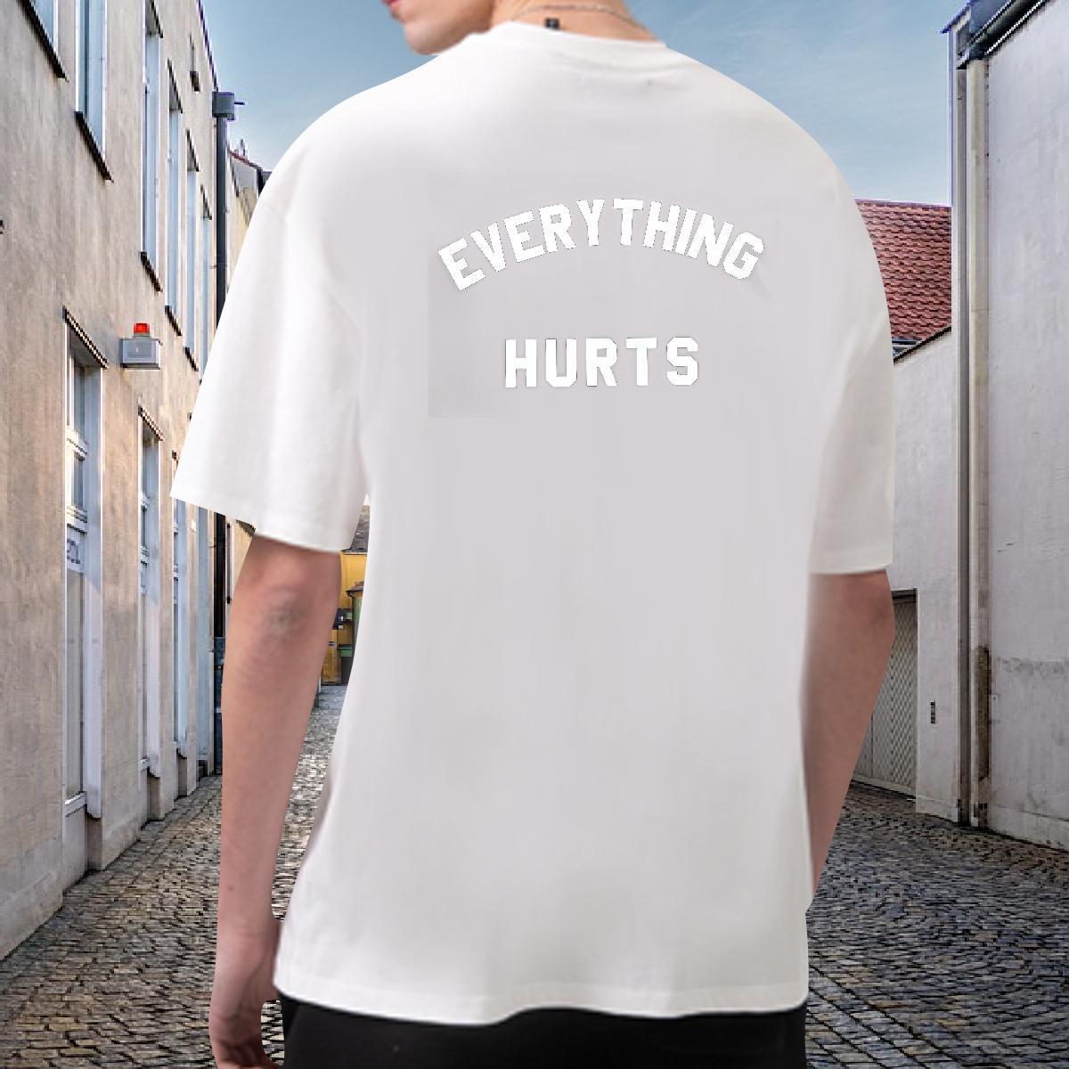 Popular Man T Shirts 230g Cotton letter Street Asian Size O-Neck Short Sleeve Men Clothes T-Shirt Stylist Tops