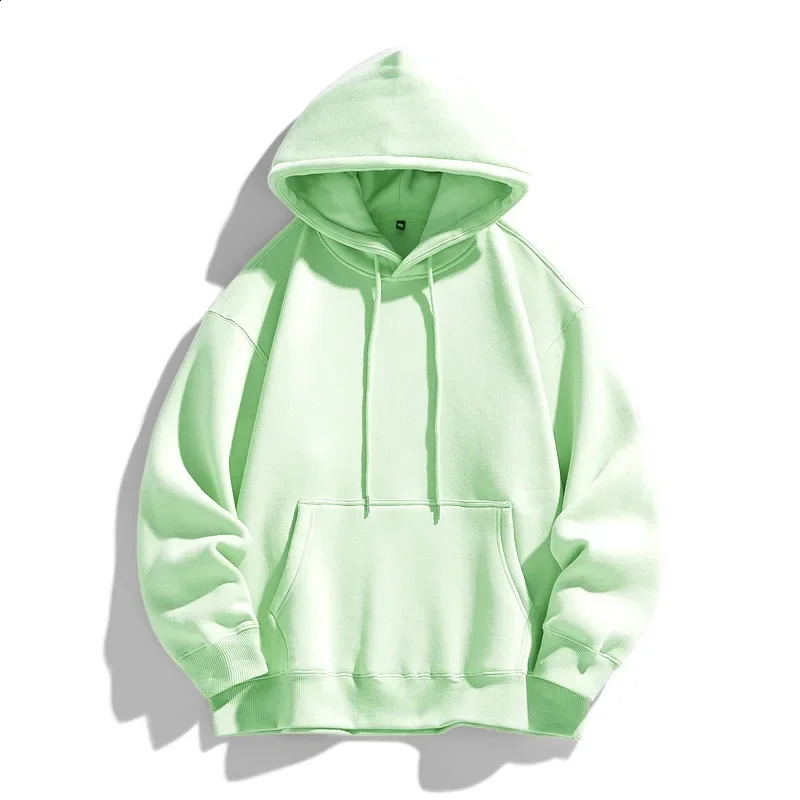 Autumn Versatile Stir Fried Rose Solid Color Cotton Wide Edition Hoodie 240823