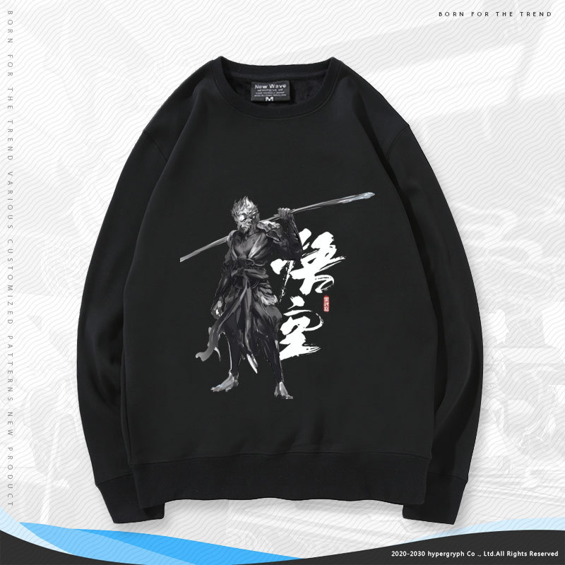 Black Myth Wukong Game Steam With The Same Hoody Clothes Men's and Women's Loose Round Neck Shirt