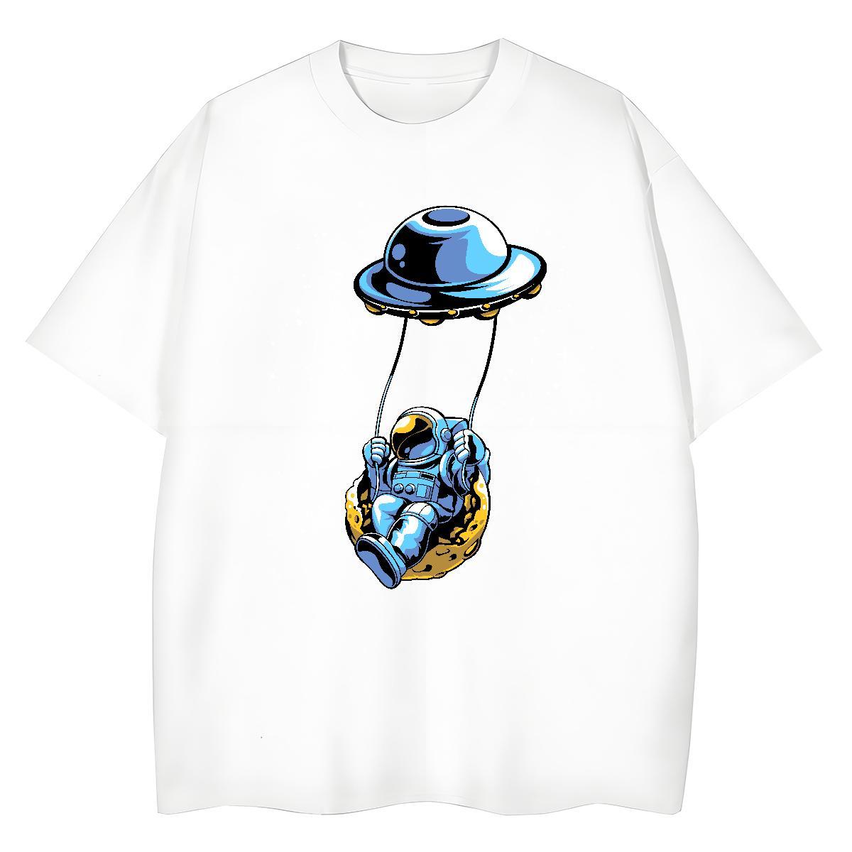 Comfortable Tshirt for Man Woman 230g 100% Cotton universe Street Casual T Shirt For Woman Crew Neck Anime Tees Shirts