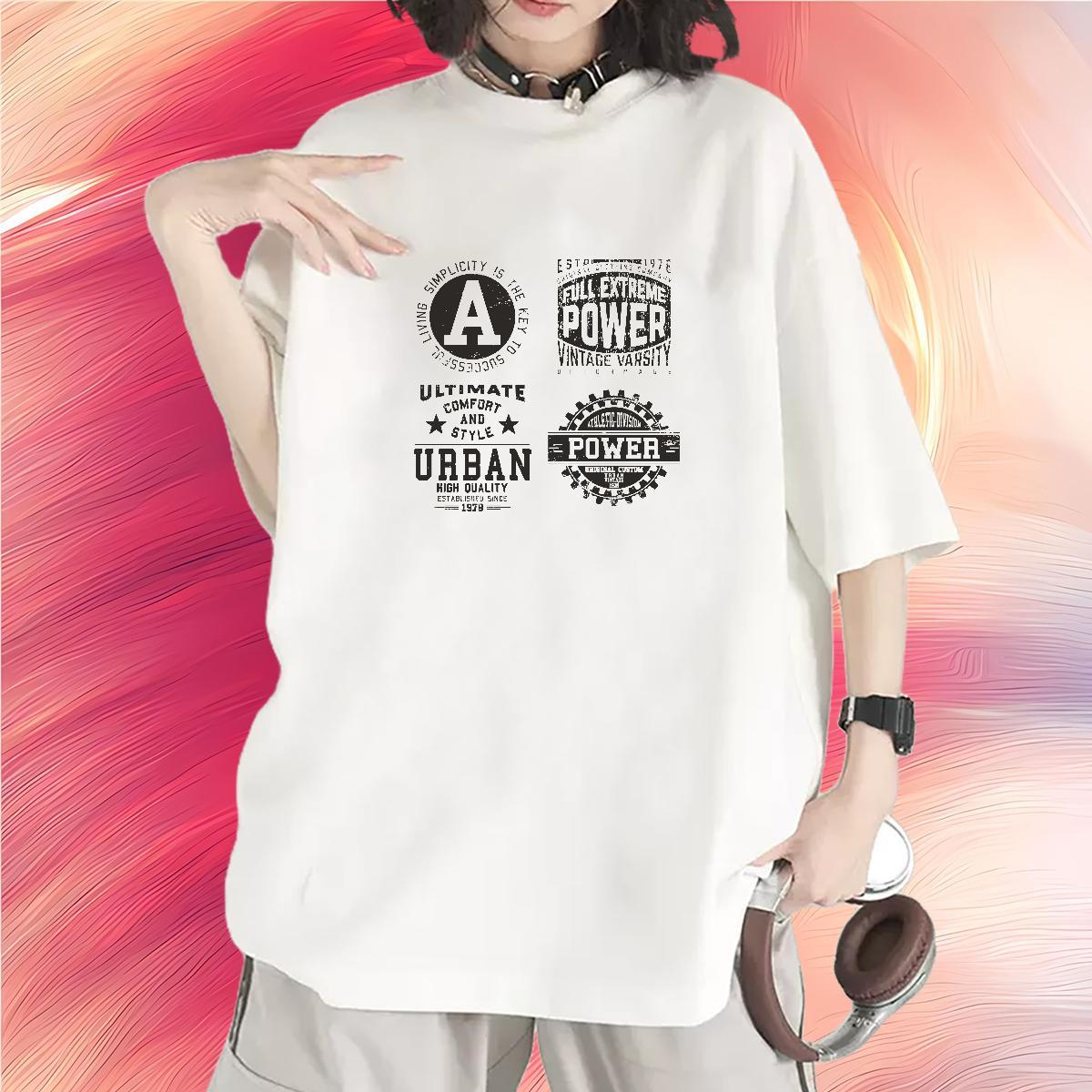 Designer Nice Woman Tshirt 230g Pure Cotton letter Casual Womens T Shirts Breathable Soft Anime Oversized Clothes Shirt