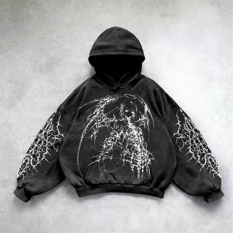 Goddess print hoodies women goth harajuku y2k tops oversized sweatshirt hoodie couples goth streetwear gothic clothes 240822