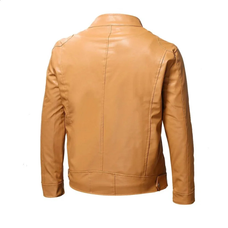 Mens Leisure Daily Leather Jacket Thicken Fashion Leather Coat Male Sport Locomotive Clothing Man Business Gentleman Jacket 240822
