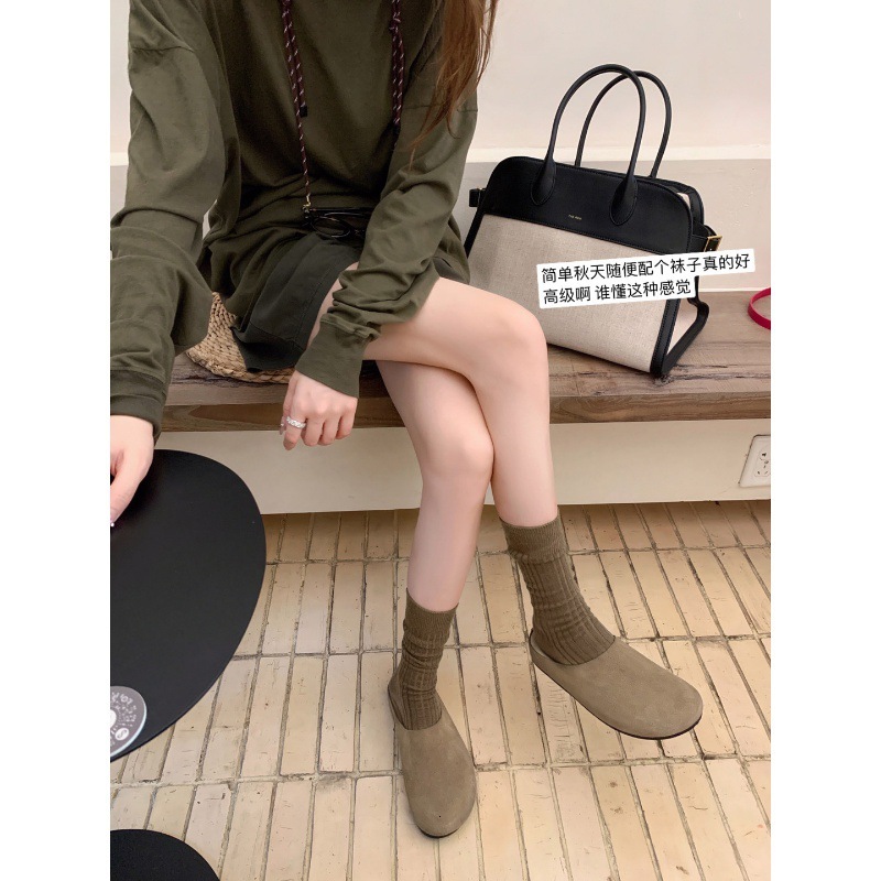 Ddmysports Cowhide Version Su Yinyin S Same Genuine Row Style Leather Thick Bottom Toe Half Drag Women Lazy Boken Slippers OUTDOOR