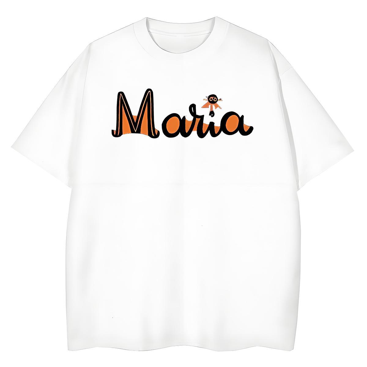 Lady Woman Tshirt 230g Cotton letter Spring Summer T shirt Breathable Custom Cartoon Tops