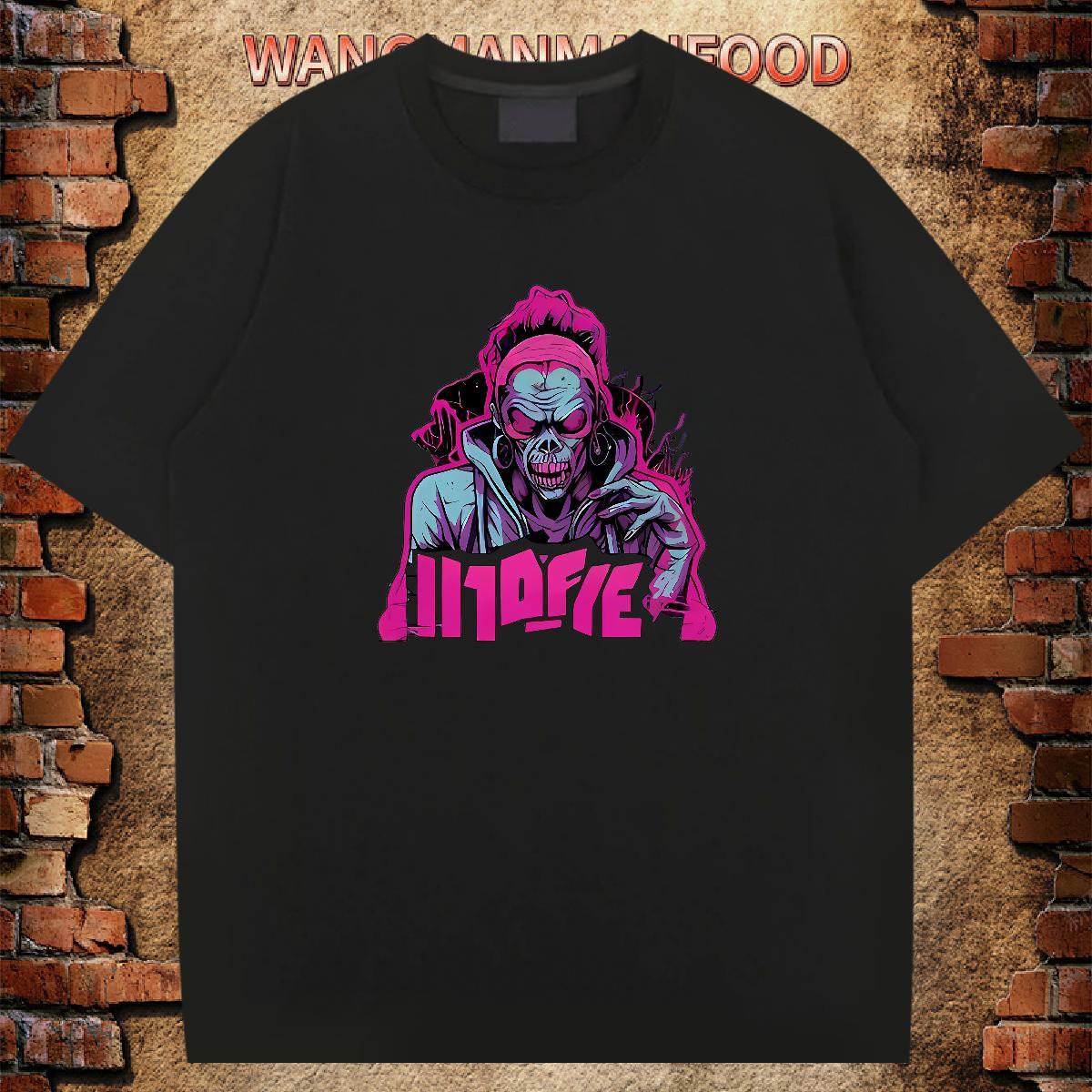 Soft T shirt 100% Cotton 230g skull Spring Summer Oversized 4XL Breathable Crew Neck Men Tops Tees Stylist Top Tees