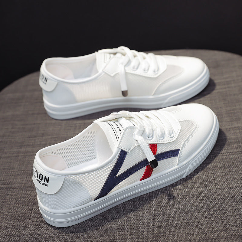 Ddmysports Little White Women S New Spring Summer Versatile Sports Mesh Breathable Board Trendy Lazy Shoes OUTDOOR