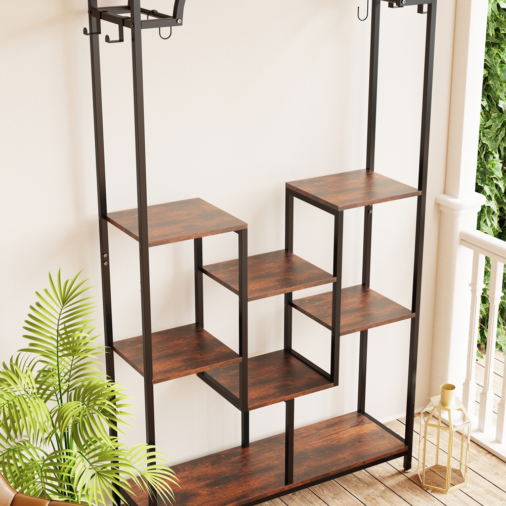 Metal Plant Stand: Tall Arched Plant Shelf Multilayer Ladder Garden Flower Pots Rack Display Holder for Home Patio Lawn Plants