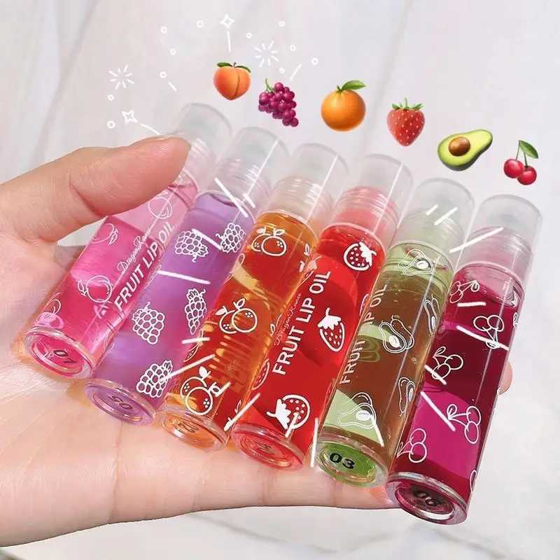 Transparent moisturizing lip gloss Fruit roll lipstick Lip makeup gloss oil primer moisturizing transparent lip oil lasting cosmetics W241101