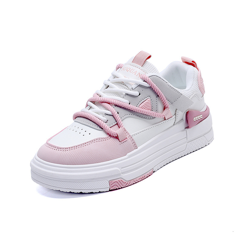 Ddmysports White Women New Spring Thick Soled Sports Leisure Board Shoes With Soft Surface Comfortable And Versatile For Students K OUTDOOR