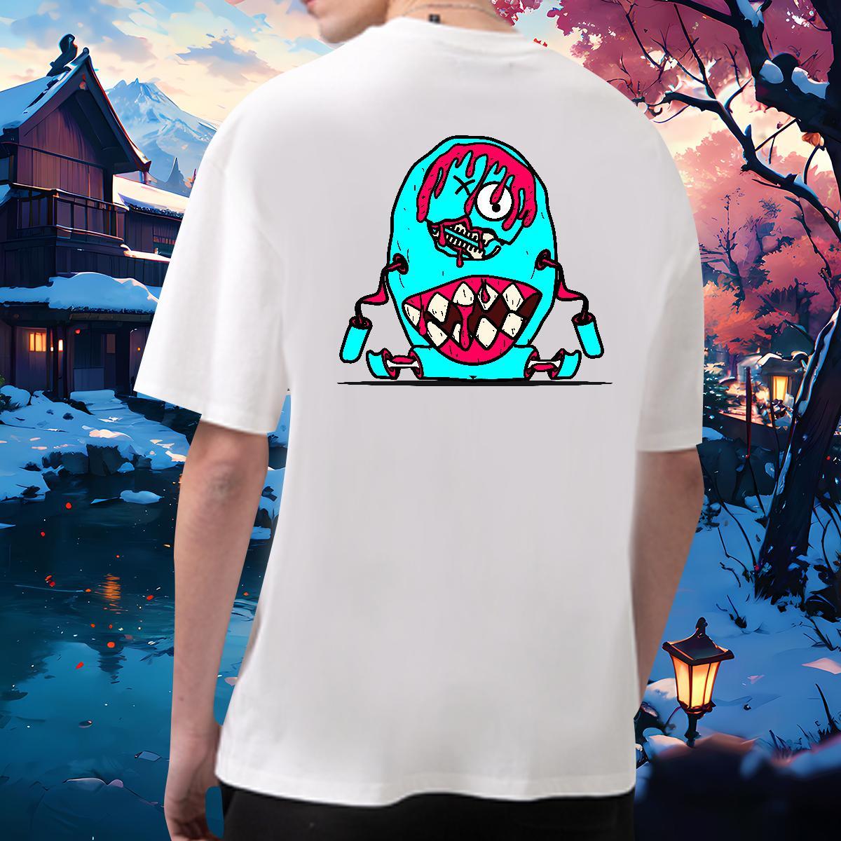 Soft T Shirt For Man 230g Cotton ET Street White Plus Size Short Sleeve Soft Men Tops Tees Designer Tops Shirt