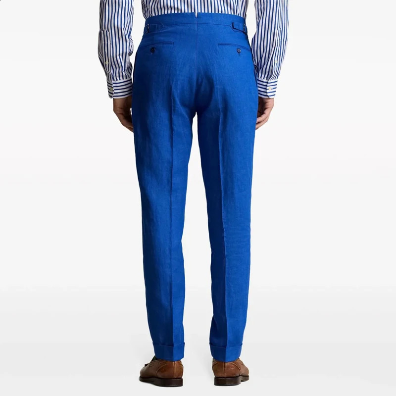 Classic Blue Mens Pants British and Gentleman Style Customized Mens Pants for Spring/Summer 240828