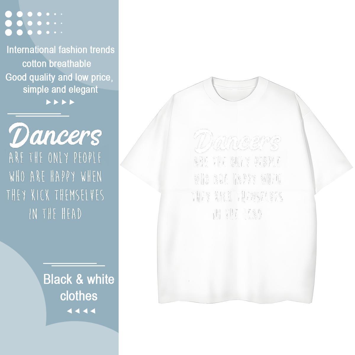 Loose Couples T Shirts 230g Pure Cotton letter Sports Street Wear T-Shirts for Women Breathable Short Sleeve Graphic Tees Shirts