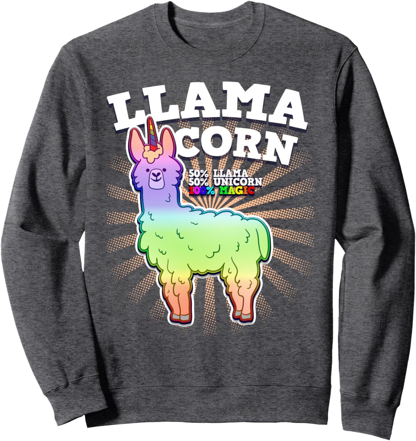 Long Sleeve Shirts for Men sweatshirt Llaorn 50% Llama 50% Unicorn 100% Magic Gift Sweatshirt T shirt Tee Streetwear Casual tops clothes