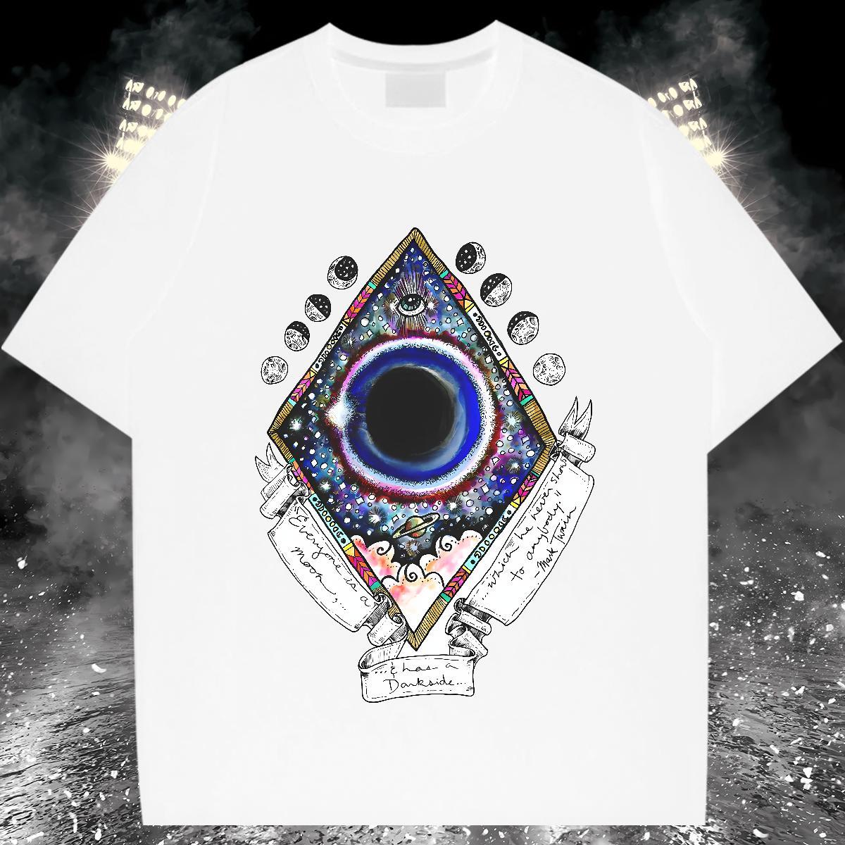 Free Shipping T-Shirts for Men 230g Cotton eye of the devil Sports Casual Custom Anime Breathable Short Sleeve Men Tshirts 2024 Designer Tops Tees