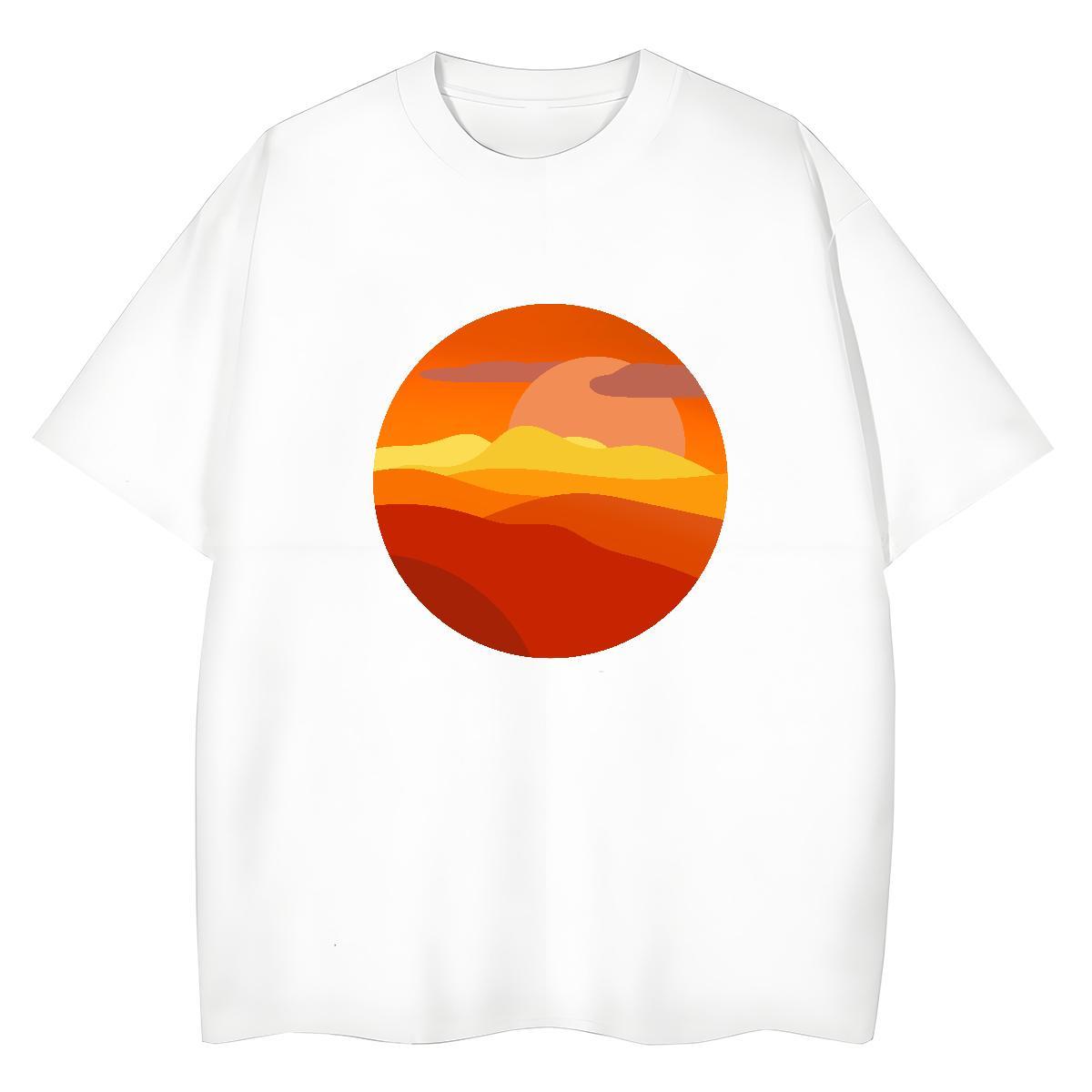 Designer Nice Couples T Shirts 230g Pure Cotton sky Spring Summer Womens T Shirts Short Sleeve O-Neck Anime Print Clothes