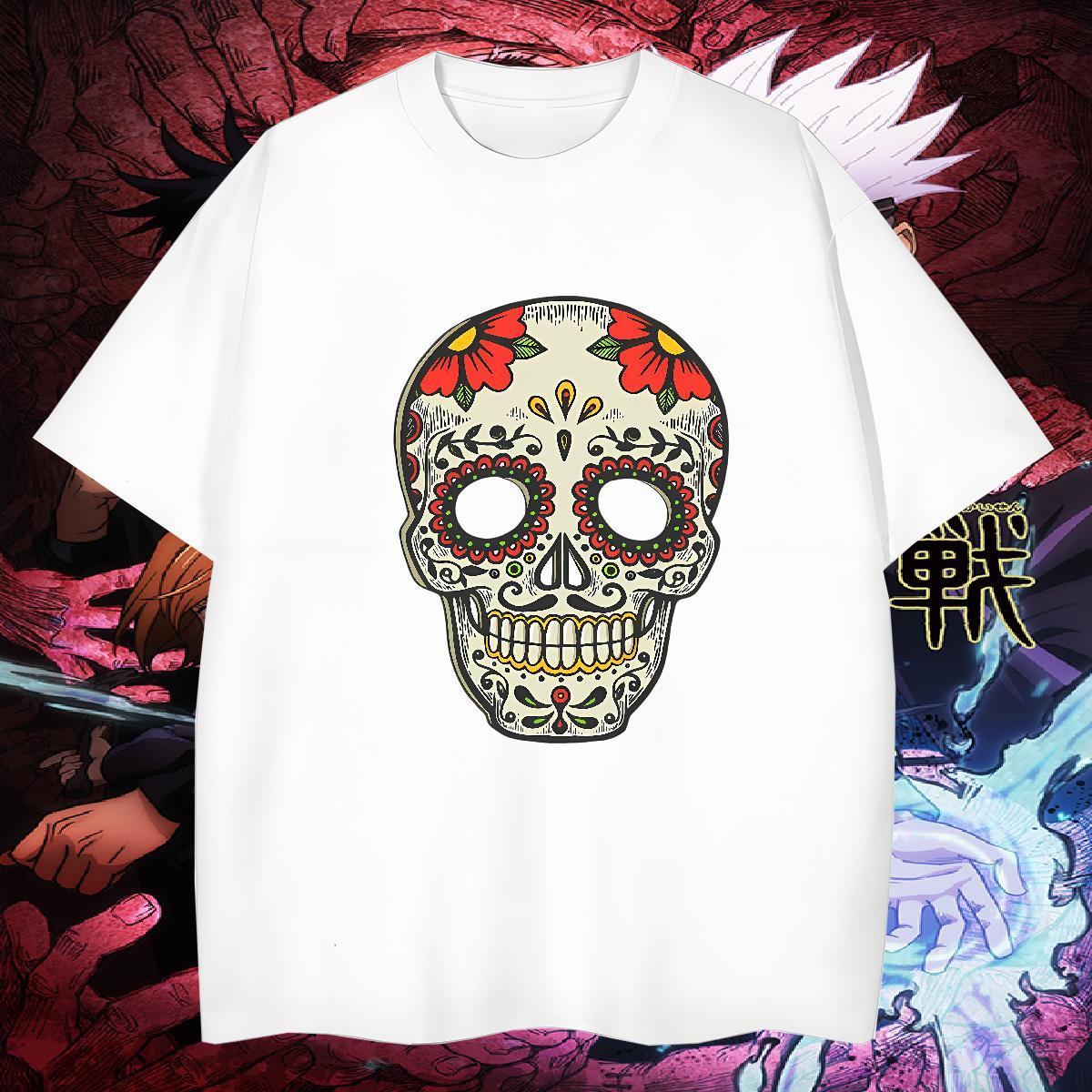 Cool Design T-Shirts for Men 230g Pure Cotton skull Casual Beach Custom Big Size Breathable Soft Men Clothes T-Shirt New Designer Tshirts