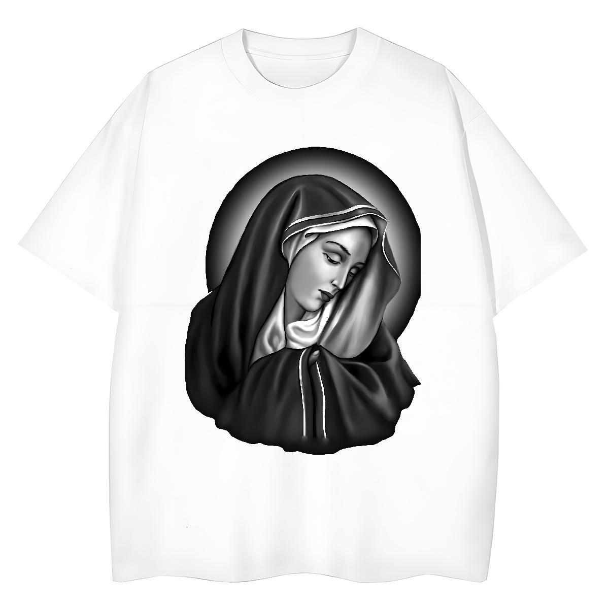 Soft Tshirt for Man Woman 100% Cotton 230g nun Street Womens T Shirts Breathable Soft DIY Anime Printed Tshirts