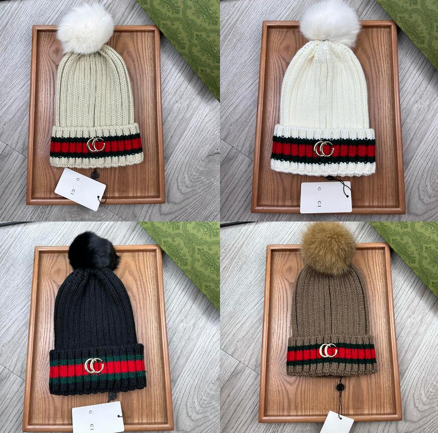 Luxury Beanie Skull Caps Knitted Hats Winter Warm Design Jewelry Men and Women Casual Outdoor Skiing Hat High Quality Christmas Gift