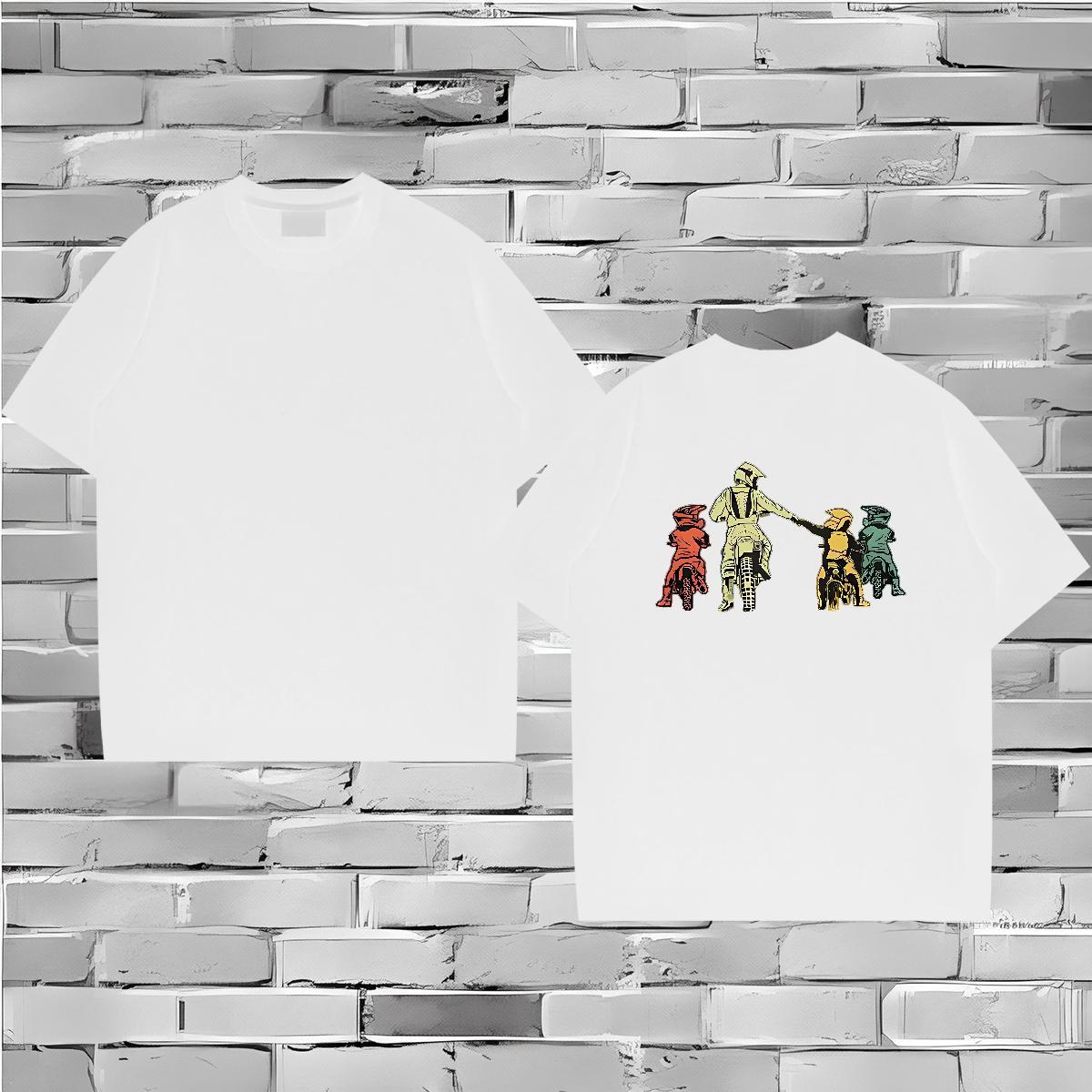 Loose Fit Mens T Shirts 230g Pure Cotton person Spring Summer Custom Printed Breathable Crew Neck Men Tshirts Fashion Casual Clothes