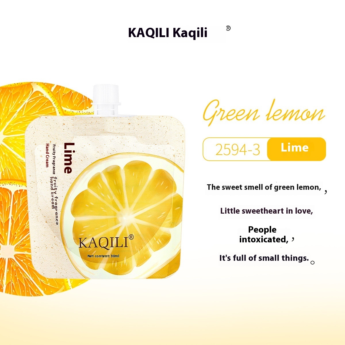 Autumn/Winter Friendly Kaqili Hand Care Cream - Soothing Fruit Blend & Gentle Texture (30ml)