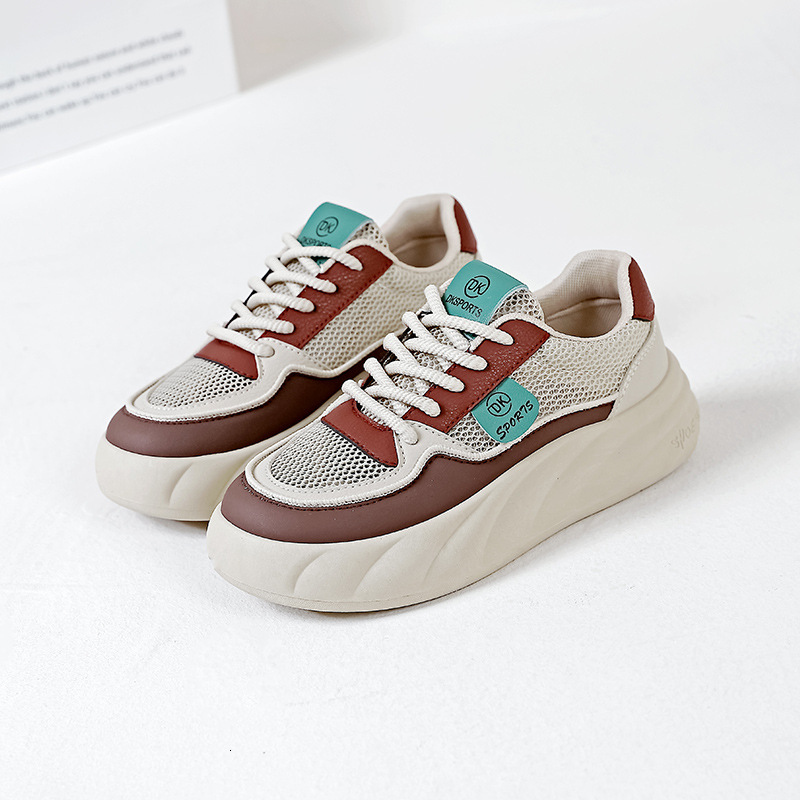 Ddmysports Soft Soled White With A Poop Like Feel For Women Summer New Mesh Breathable Student Sports Board Shoes OUTDOOR