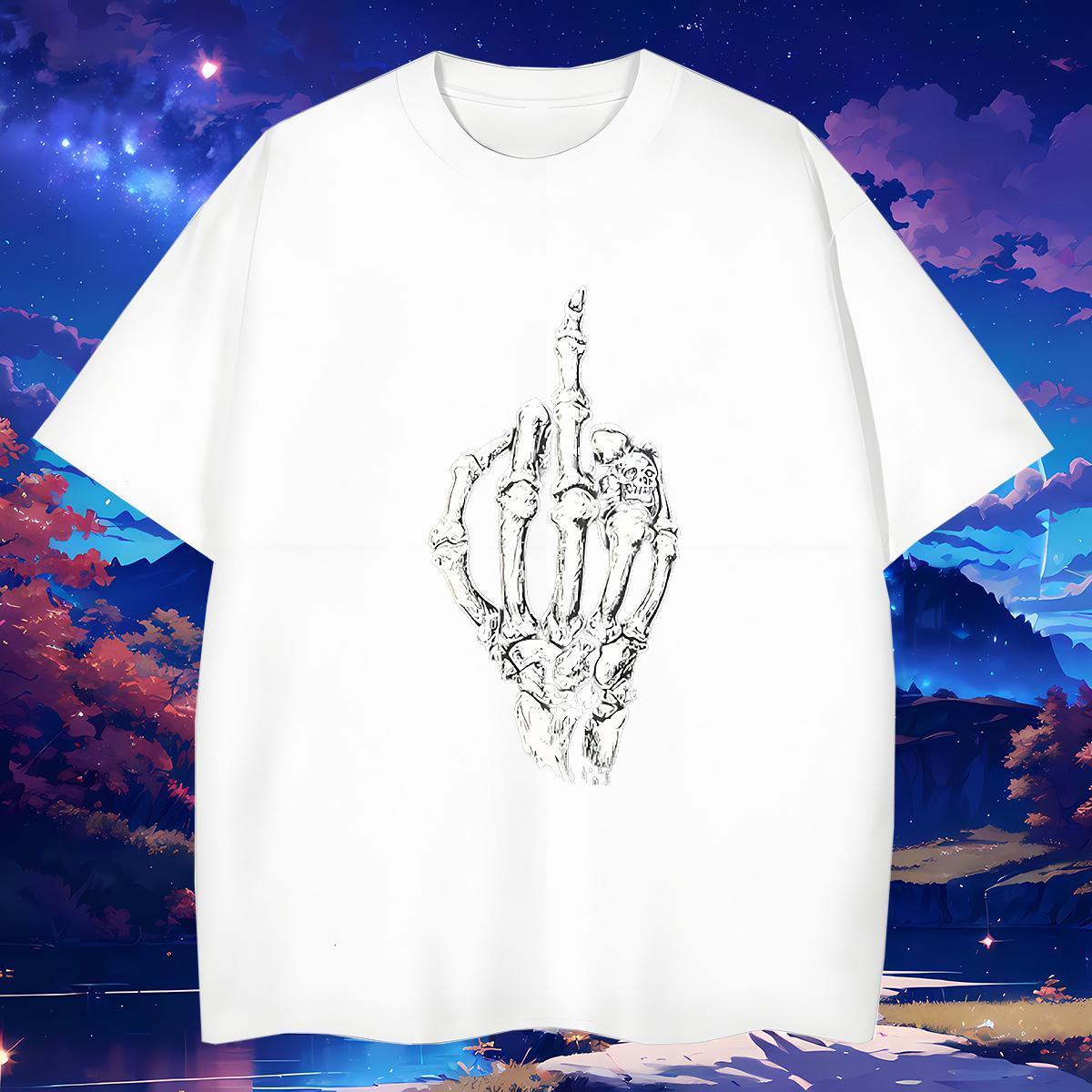 Soft Mens T Shirts 230g Pure Cotton skull Casual Plus Size Custom Breathable Short Sleeve Couples T Shirts Fashion Design Tops Shirt