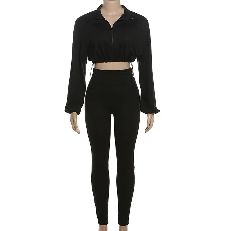 CM.YAYA Womens Set Active Full Sleeve Toppencil Pants Suits Street Sweatsuit Two 2 Piece Set Outfit Tracksuit 2024 Autumn 240822