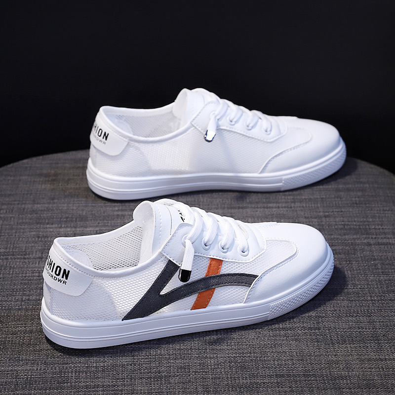 Ddmysports Little White Women S New Spring Summer Versatile Sports Mesh Breathable Board Trendy Lazy Shoes OUTDOOR