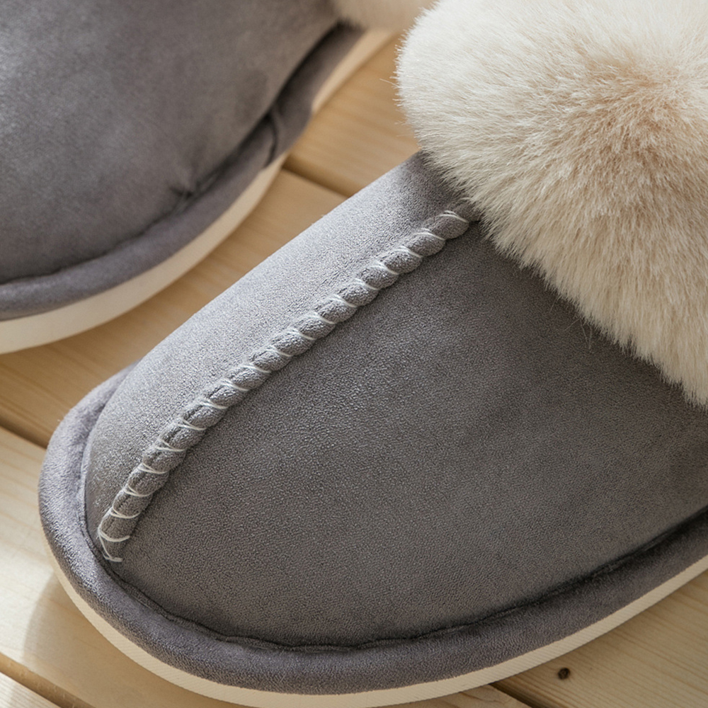 2024 Fashion Suede Cotton Slippers Classic Home Autumn Winter Couple Warm Thick Fur Slipper Men Women Slippers Cotton shoes Comfortable Outdoor