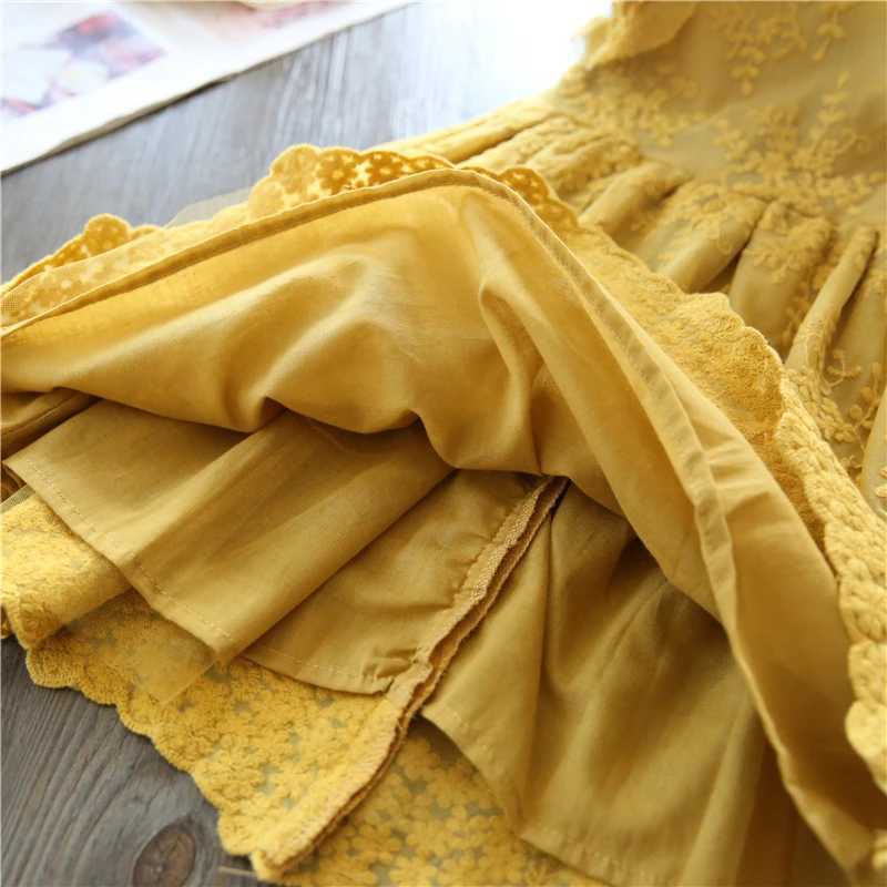 Lace baby summer sleeveless 3-8-year-old childrens casual clothing school clothing party childrens dress W240823