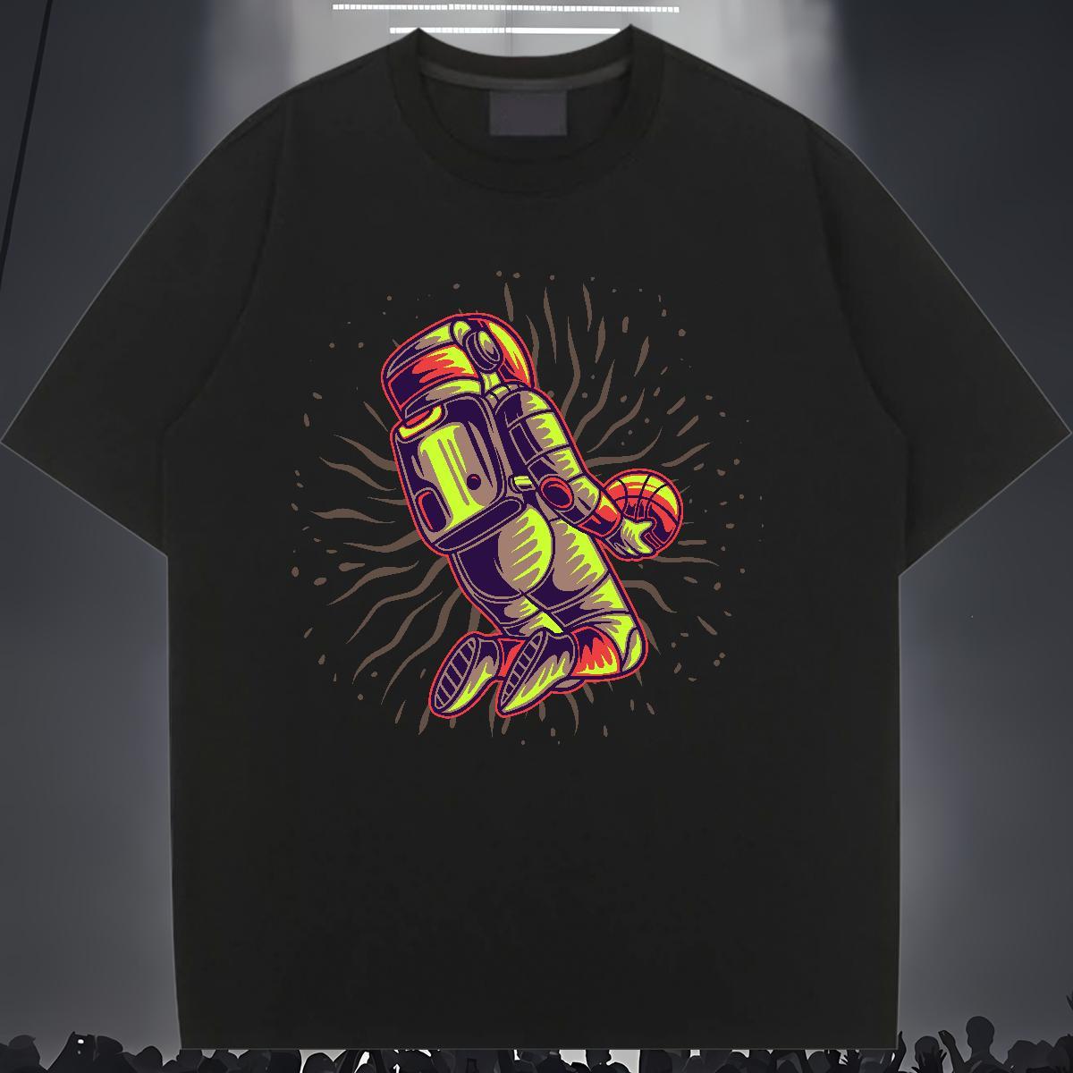 Brand Lady T shirt 230g Cotton universe Casual T Shirt For Woman O-Neck Short Sleeve Anime Print Polos