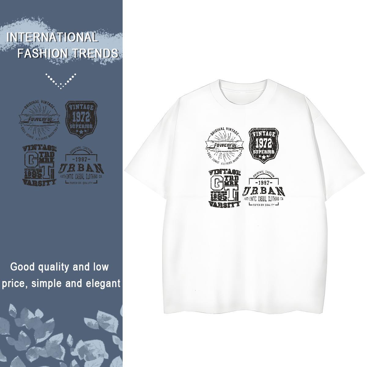 Wholesale Couples T Shirts 100% Cotton 230g letter Home Outdoor Woman T Shirts Breathable White Plus Size Tshirts
