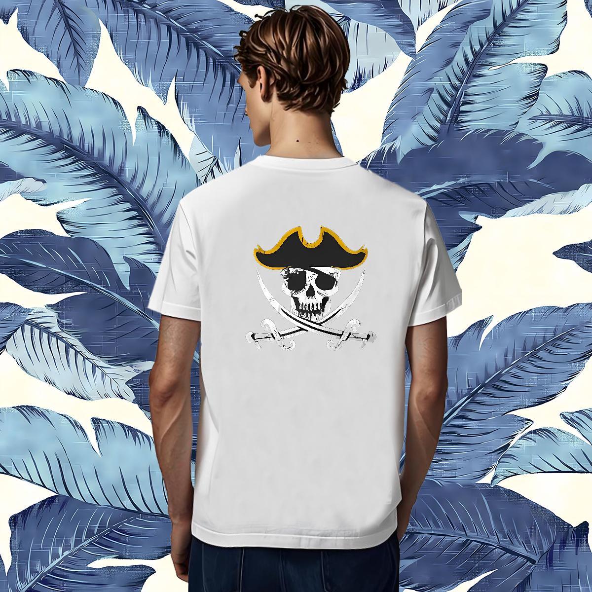 Loose Fit T-Shirts for Men 230g 100% Cotton sword High Street Hip Hop DIY Anime Crew Neck Men Tops Tees 2024 Summer Tees Shirts