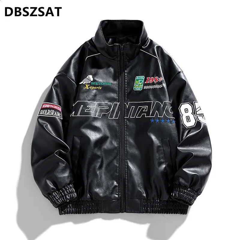 Leather Jacket Men Winter 2025 Motorcycle PU Leather Jacket Mens Stand Collar Casual Windbreaker Ropa De Hombre Slim Coat 7XL 240822