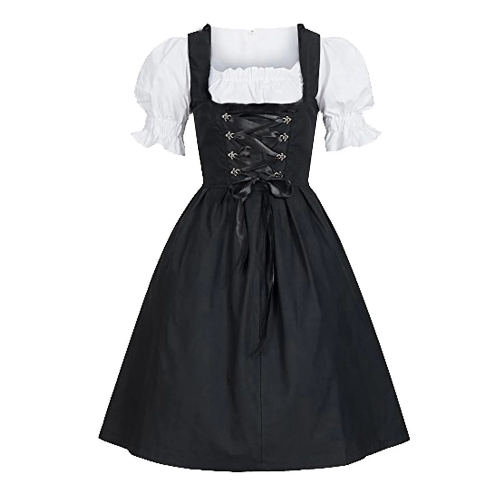 German female beer maid Dirndl Bavarian Beer Festival dress with apron party Halloween fancy plus size M3XL 240823