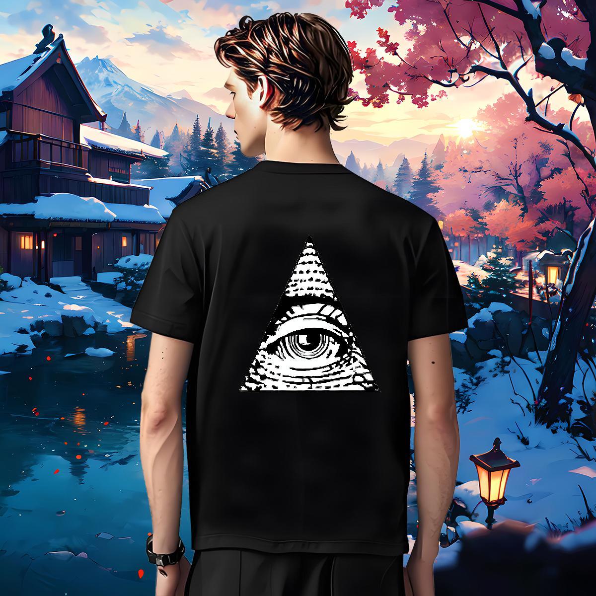 Free Shipping T-Shirts 230g 100% Cotton eye of the devil Sports Casual DIY Logo Oversized Breathable Soft Couples T Shirts Wholesale Polos