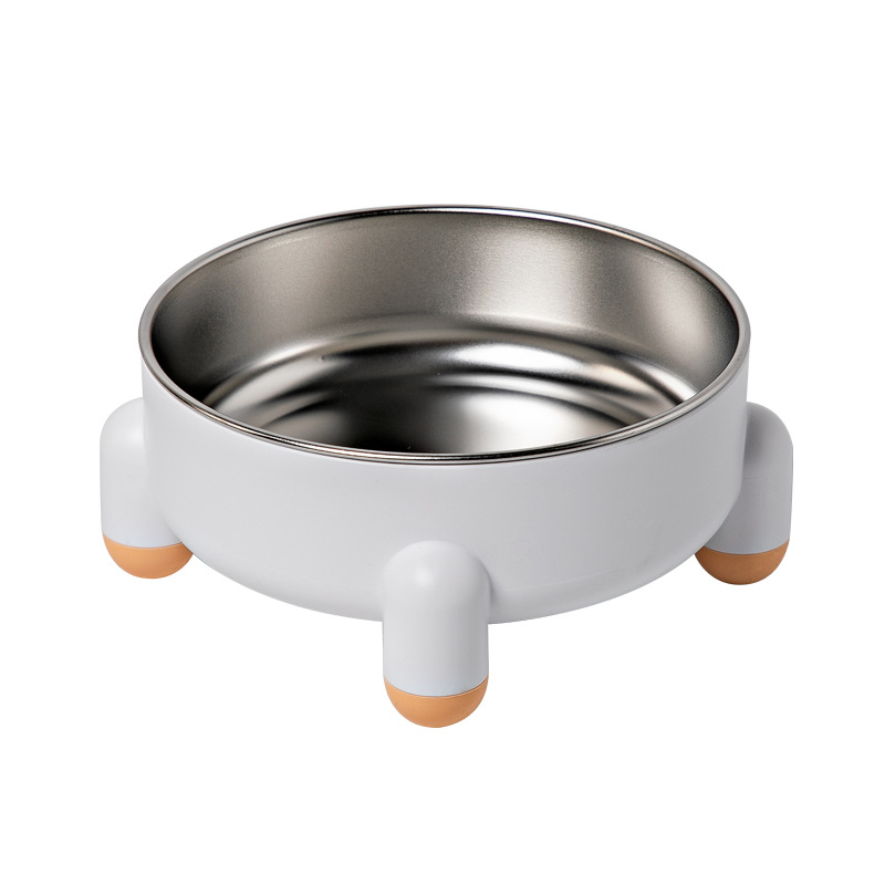 NEW Pet Bowl High Leg Neck Protection Pet Stainless Steel Dog Bowl Dog Food Bowl Dog Washbasin Anti-slip Anti-collision Pet Supplies