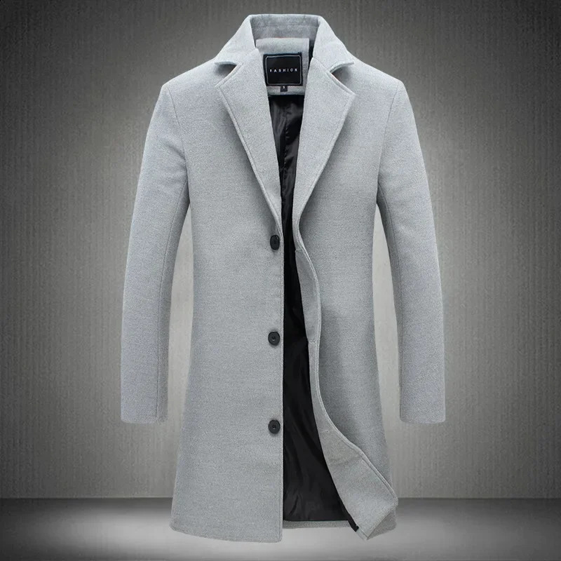 Wool coat for foreign exchange trading autumn and winter fashion Korean version medium length windproof cover 240829