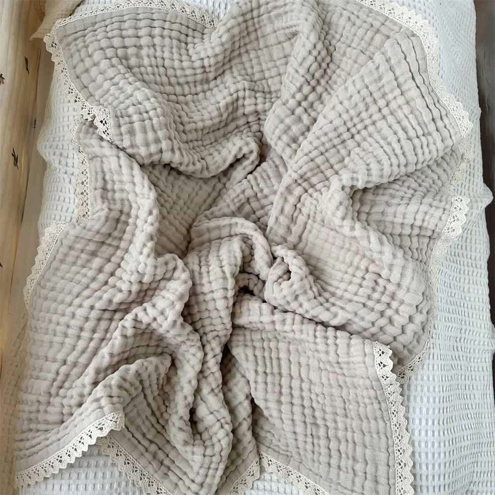 Baby Blanket Newborn 6 Layers Muslin Swaddle Wrap Soft Toddler Kids Bath Towel Infant Baby Crib Stroller Receiving BlanketsXJ240822